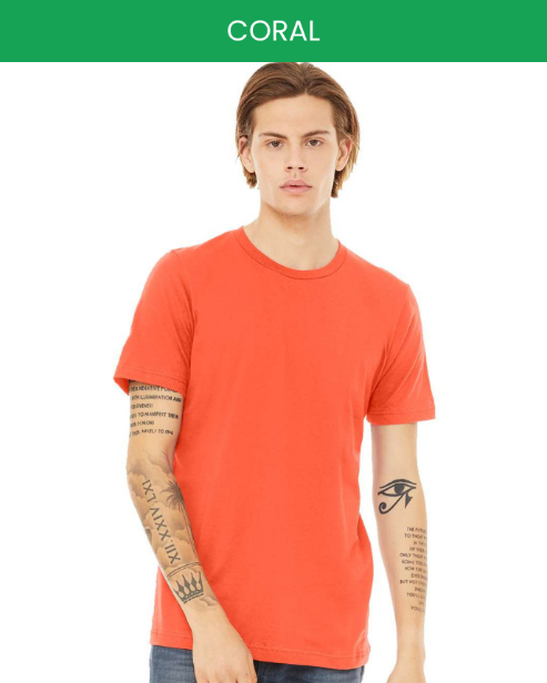 Bella canvas 3001 coral 