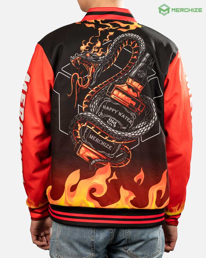 print on demand varsity jacket back