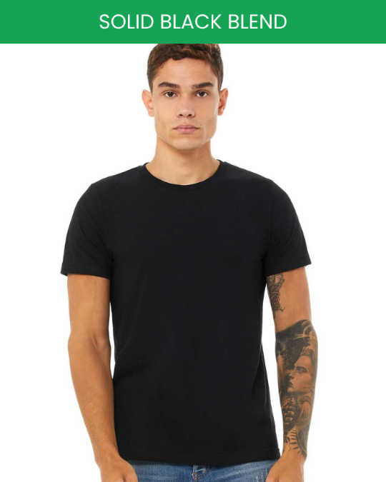 Bella canvas 3001 solid black blend