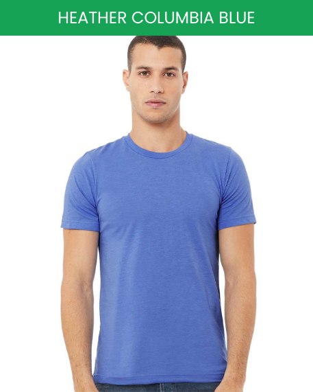 Bella canvas 3001 heather columbia blue 