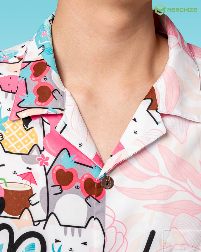 All-over Print Pocket Regular Fit Hawaiian Shirt