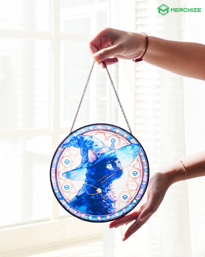 Stained glass suncatcher overview