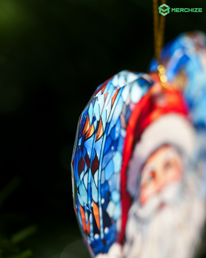 custom glass ornaments close-up