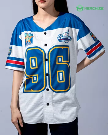 All-over Print Simple Baseball Jersey Without Piping