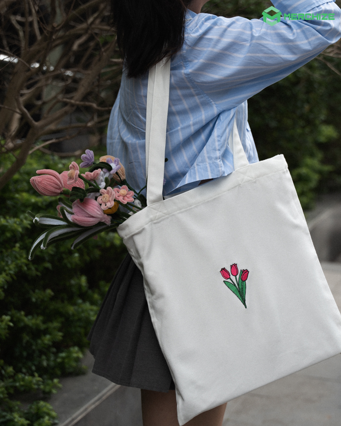 Embroidered Tote Bag