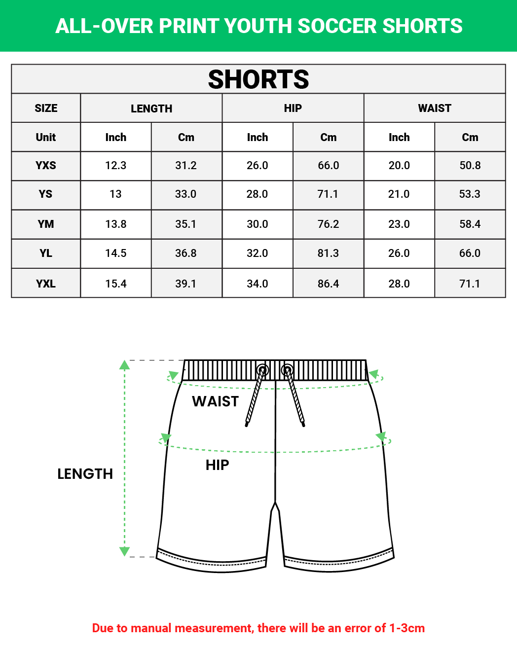 All-over Print Youth Soccer Jersey Set