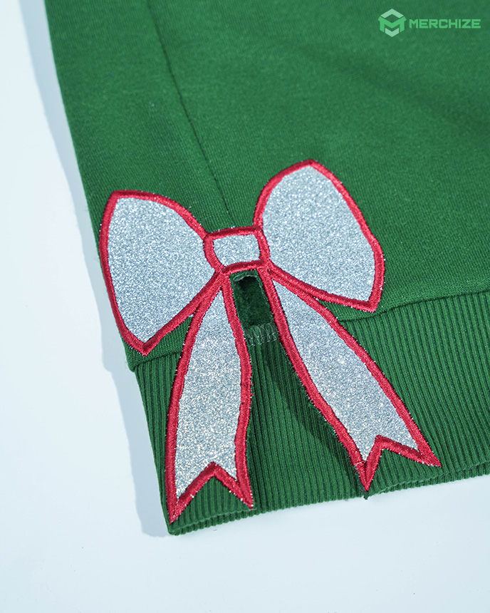 Side Bow Embroidered Sweatshirt