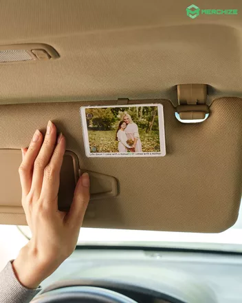 Acrylic Photo Car Visor Clip
