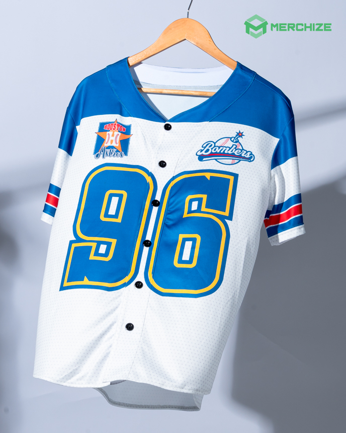 All-over Print Simple Baseball Jersey Without Piping