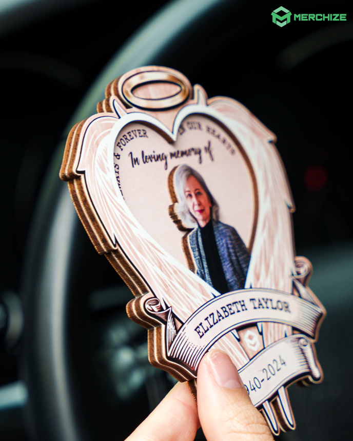 Custom Shape 2-layer Wooden Car Clip