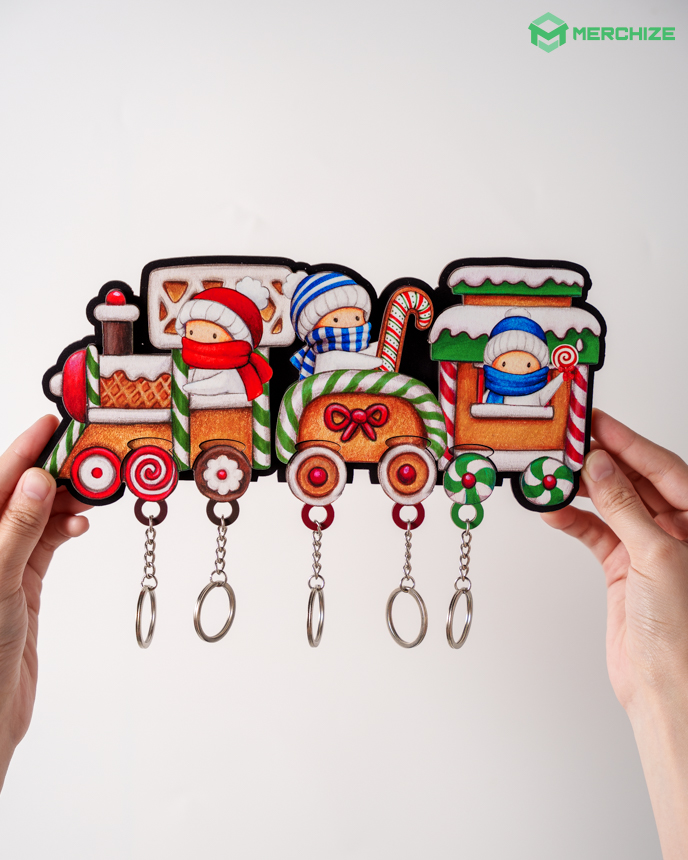  Custom Shape Layered Wood Key Holder