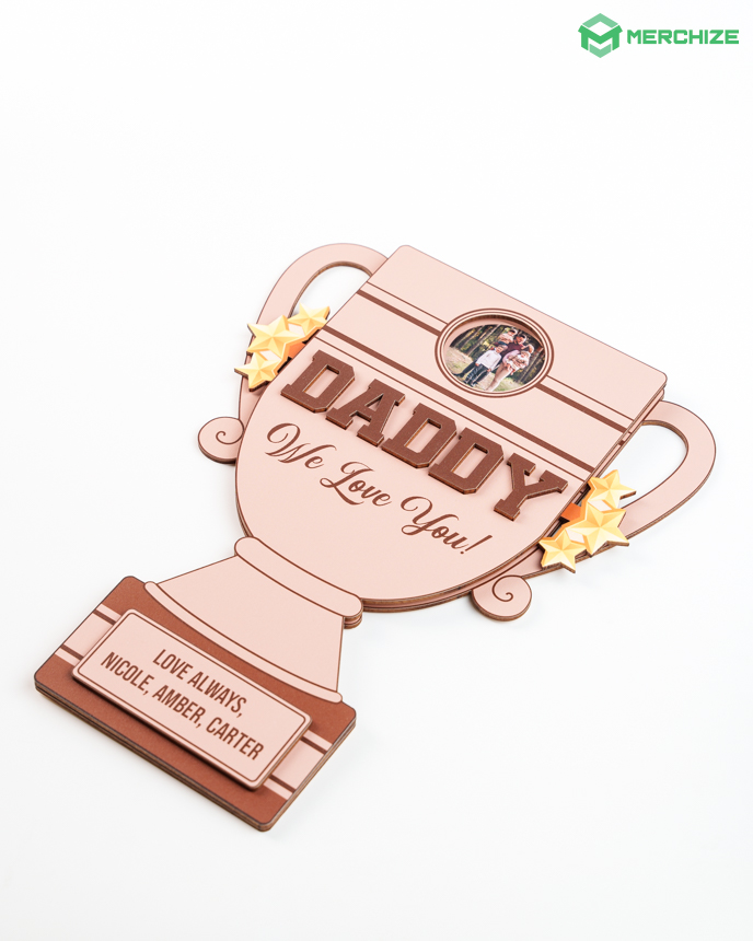 Custom shape Rotating Wood Sign