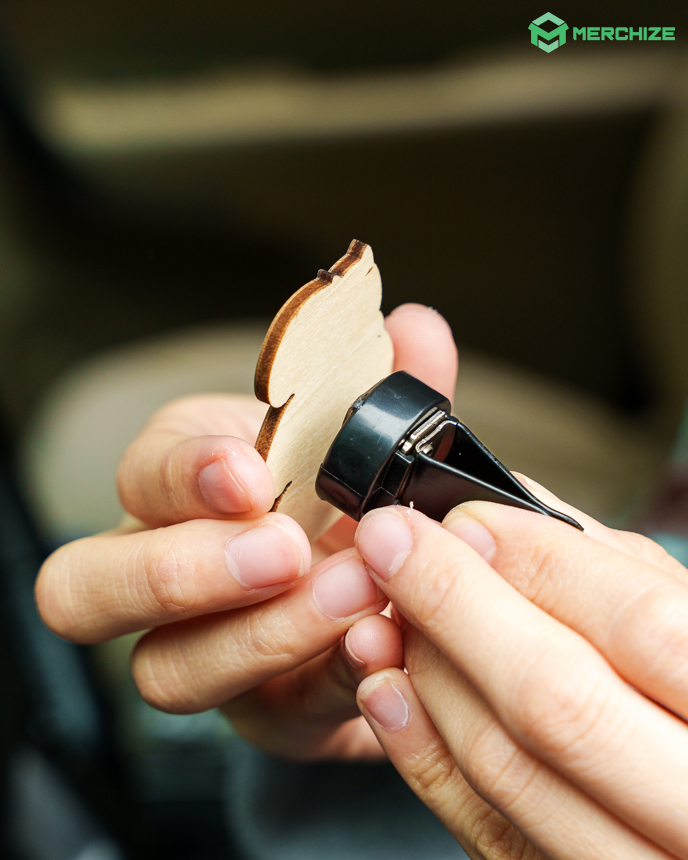 Custom Shape 2-layer Wooden Car Clip