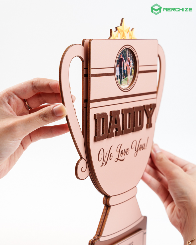 Custom shape Rotating Wood Sign
