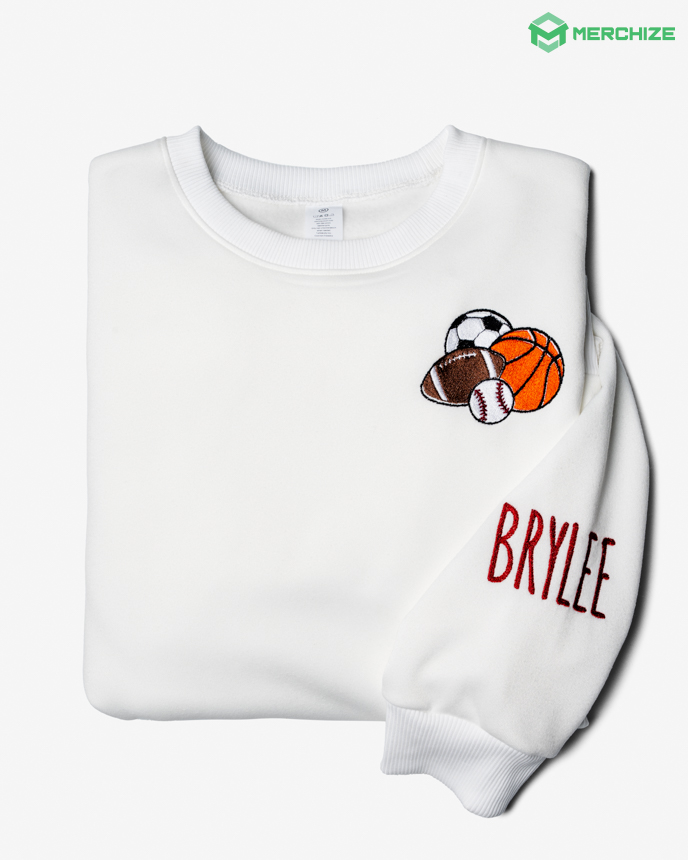 Embroidered Lightweight Classic Unisex Sweatshirt