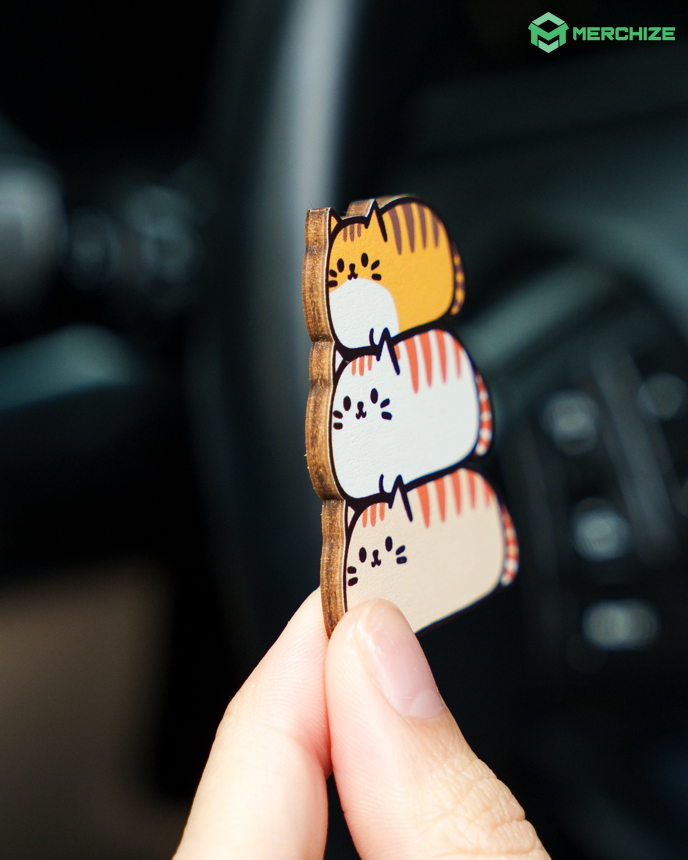 Custom Shape Wooden Car Clip