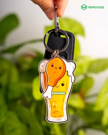 Custom Shape 2-side Printed Multi-Charm Keychain