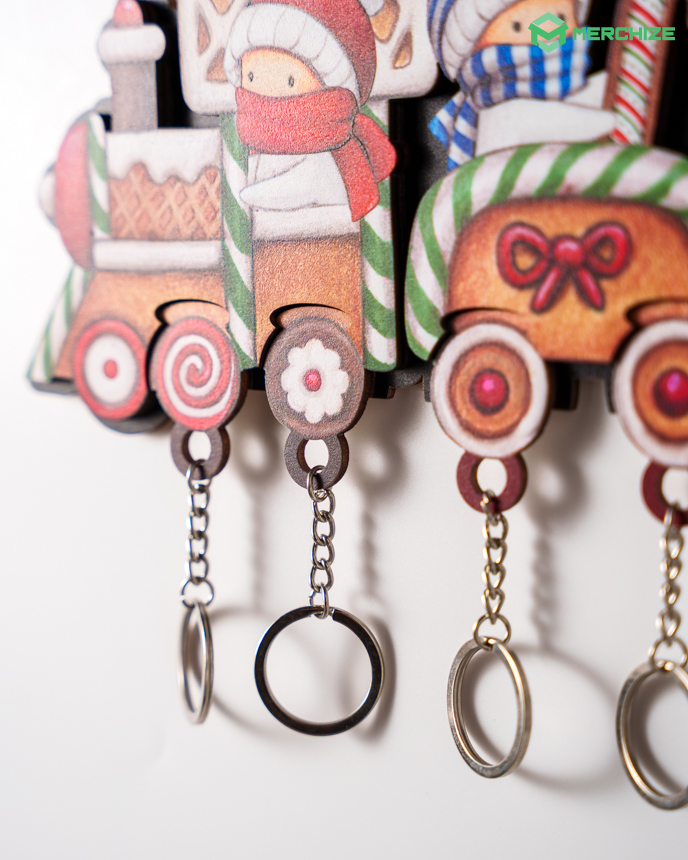  Custom Shape Layered Wood Key Holder