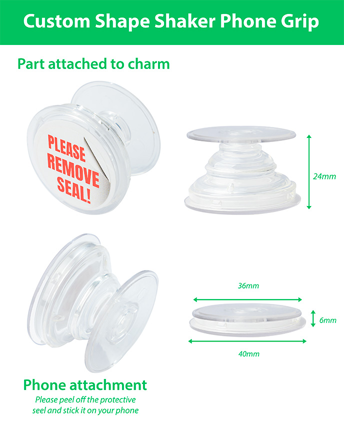 Custom Shape Shaker Phone Grip