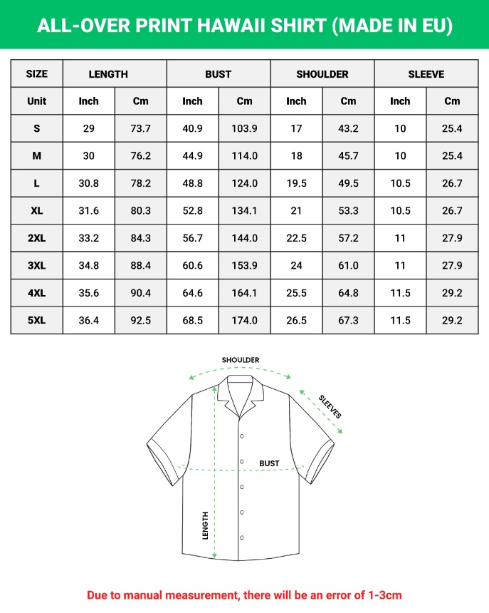 All-over Print Hawaiian Shirt (Made in EU)