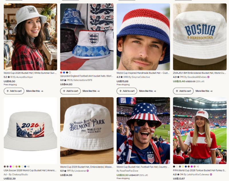 bucket hat world cup 2026 merch idea