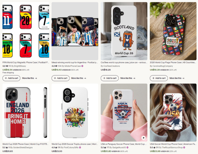 phone case world cup 2026 etsy