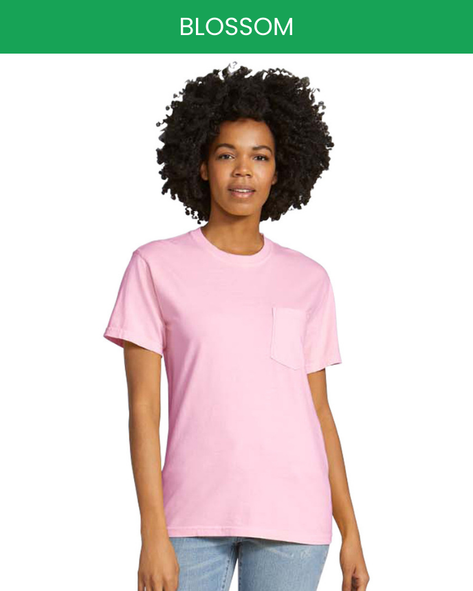 Heavyweight Adult Pocket T-Shirt Comfort Colors 6030 (Made in US)
