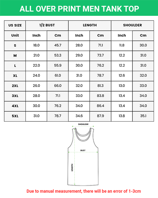 all over print tank top size chart