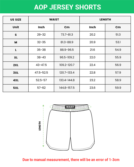personalized basketball shorts size chart