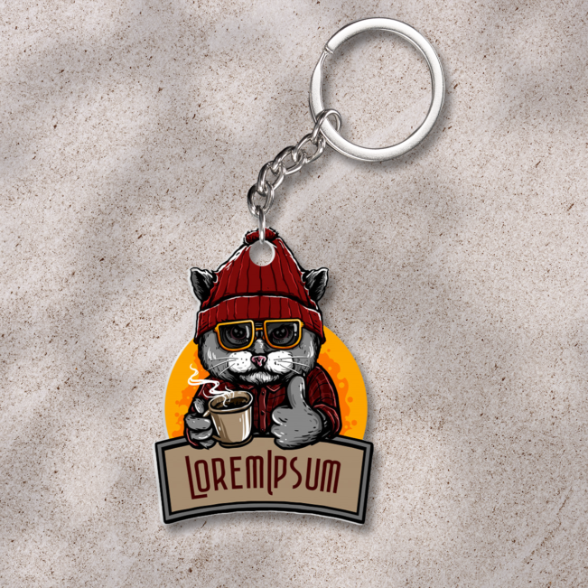 Custom shape 1-side Printed Acrylic Keychain