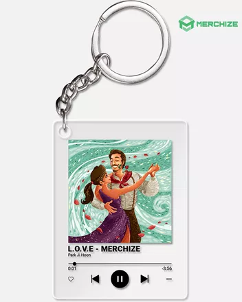 Custom shape 1-side Printed Acrylic Keychain