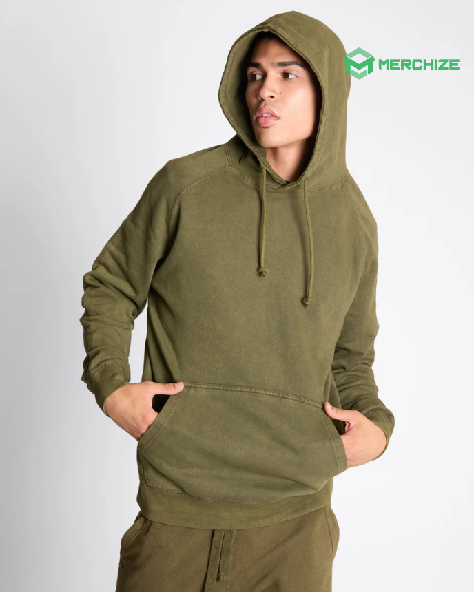 Unisex Vintage Raglan Hooded Sweatshirt LST004 (Made in US)
