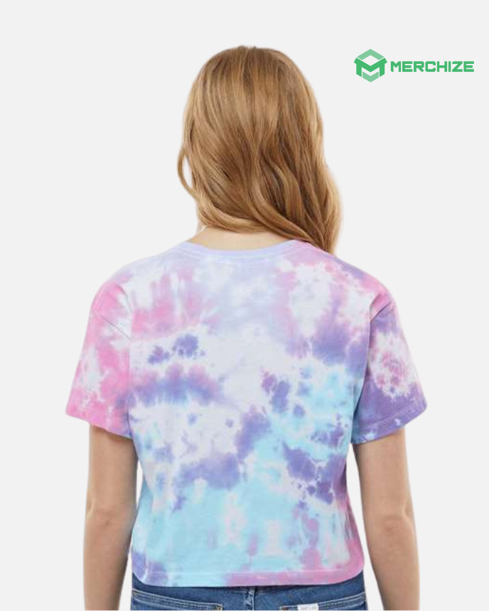 Women's Tie-Dyed Crop T-Shirt Colortone 1050 (Made in US)