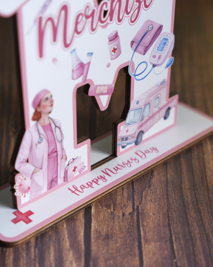 Custom Shape Wood Stand