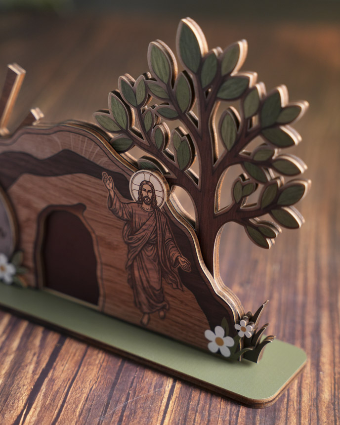 Custom Shape Wood Stand