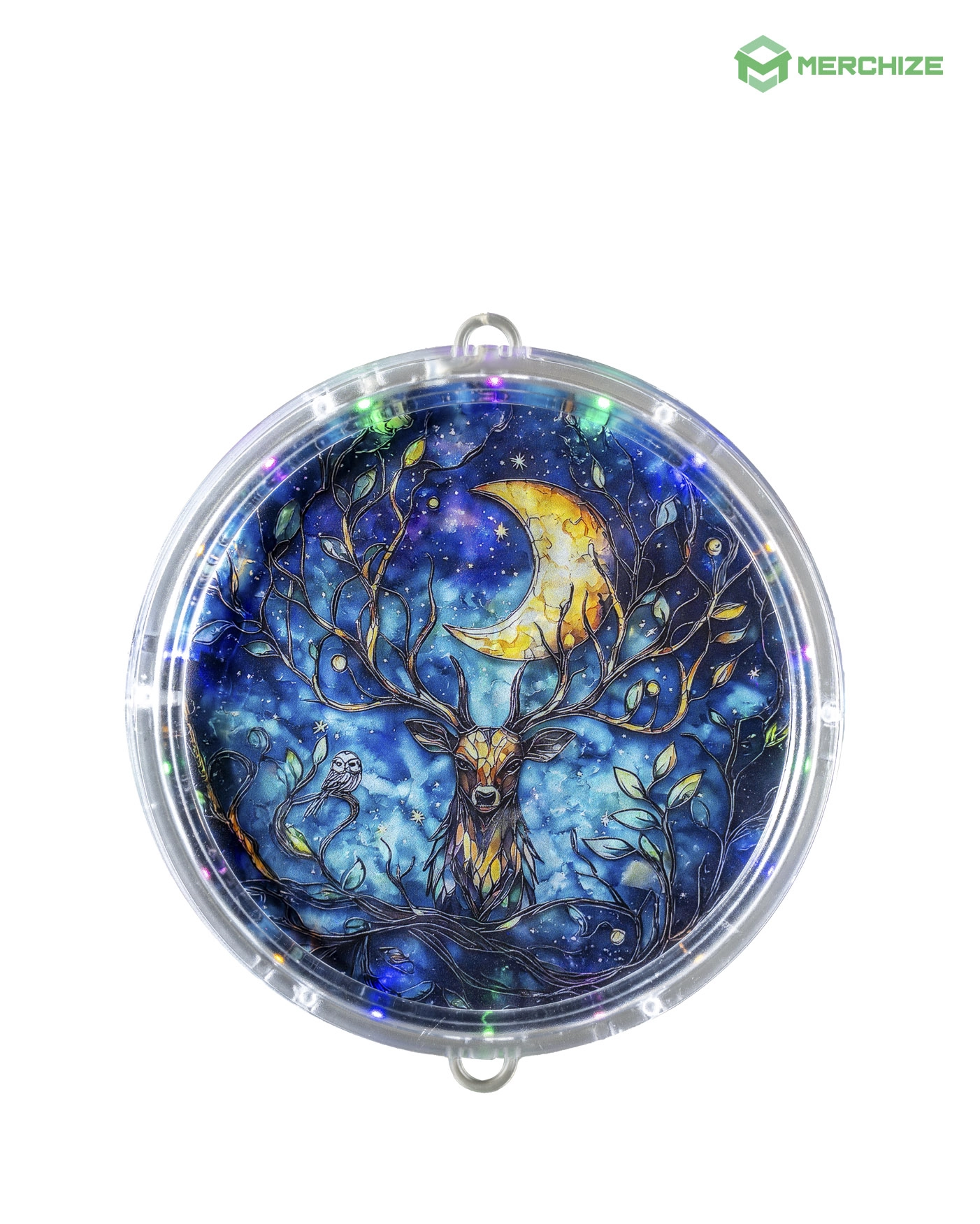 Wavy Acrylic LED Hanging Light Lamp (Circle Frame)