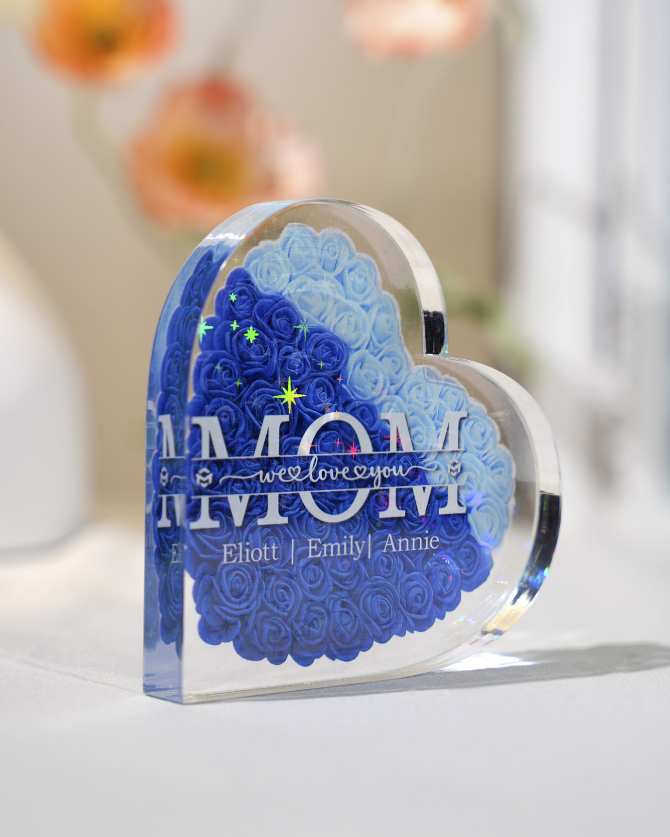 2-side Printed Hologram Acrylic Plaque (without stand) 0.6 IN