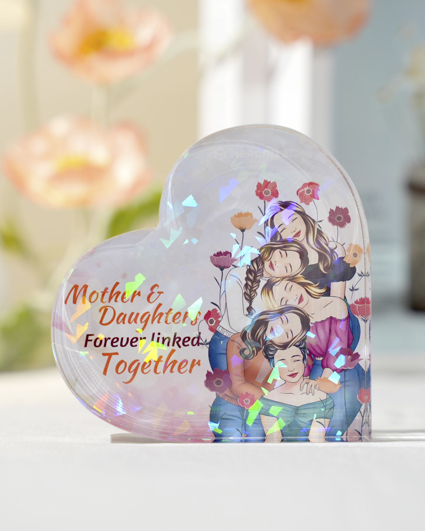  2-sided printed Hologram Acrylic Plaque (without stand) 0.8 IN