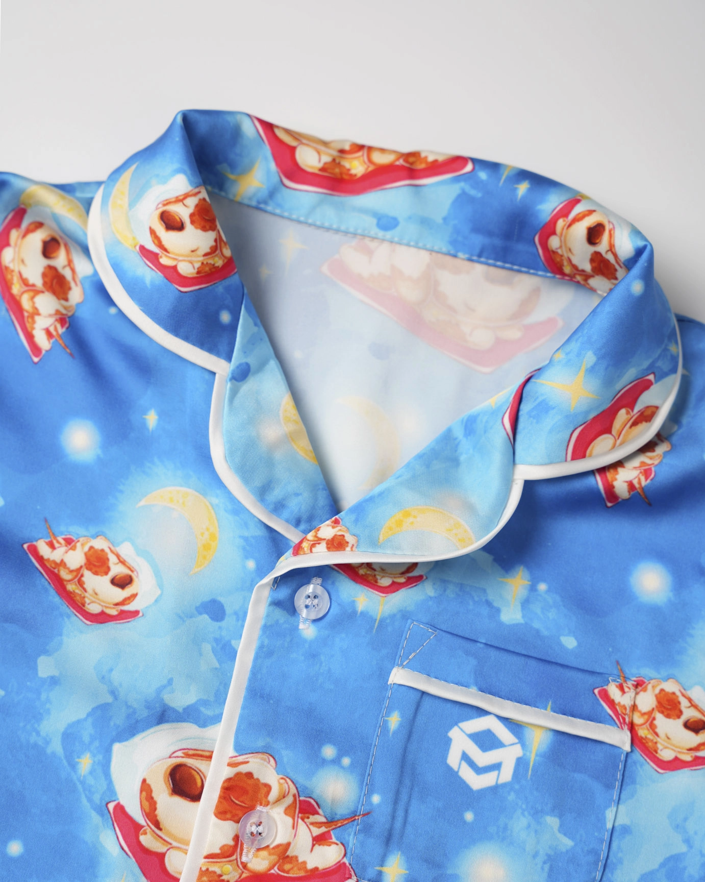All-over Print Kid and Youth Satin Short-Sleeve Pajamas Set