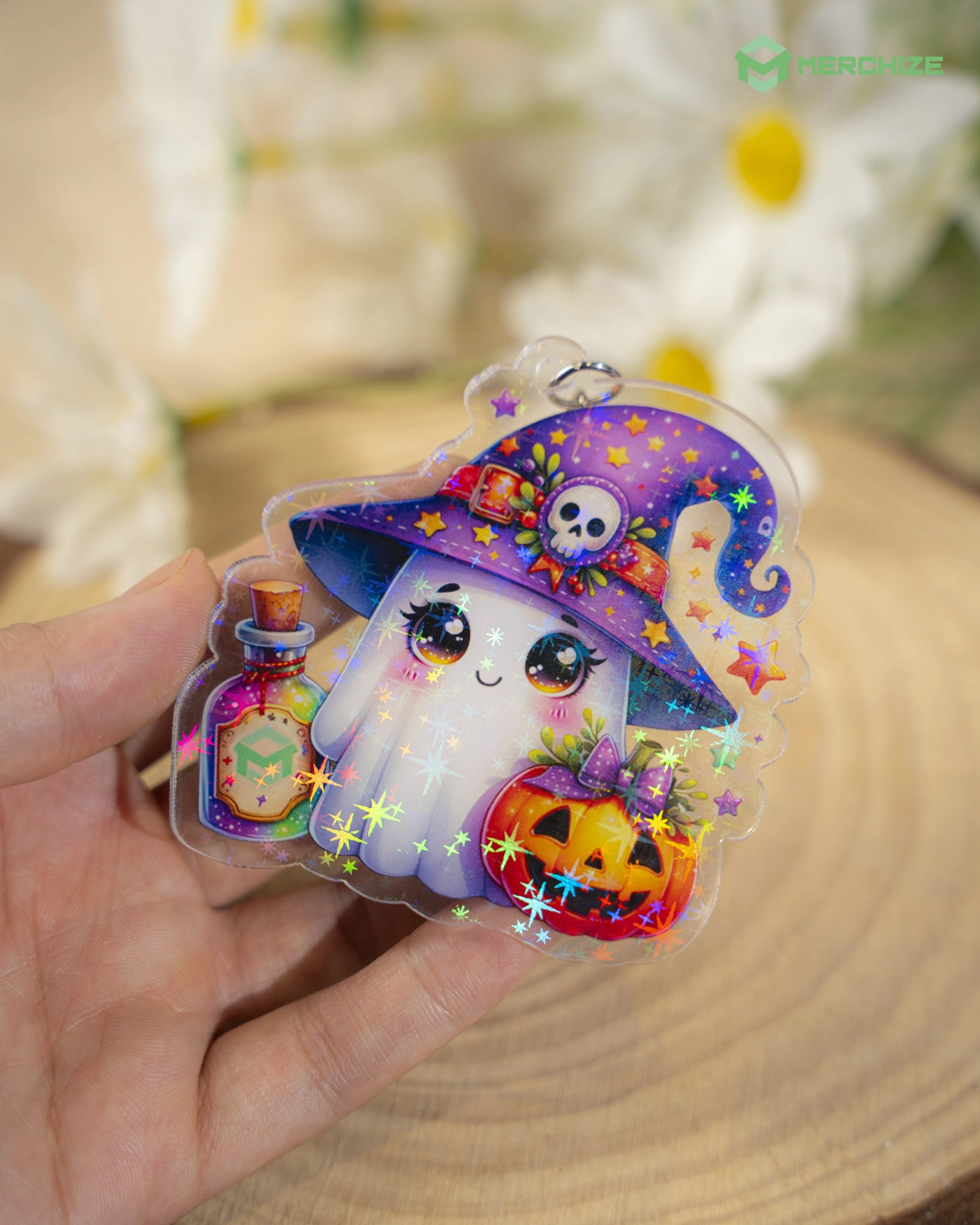 Custom Shape Acrylic Hologram Keychain