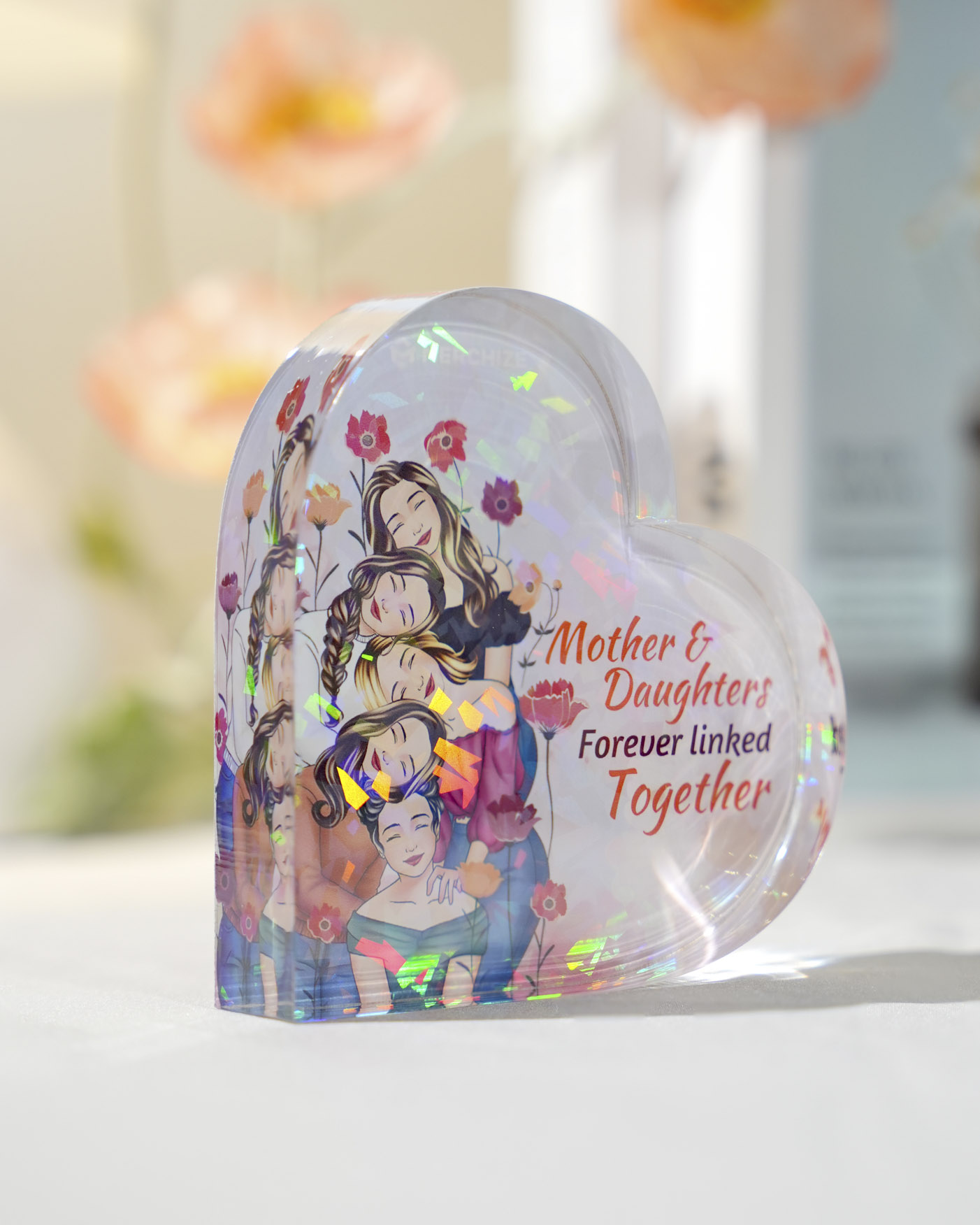  2-sided printed Hologram Acrylic Plaque (without stand) 0.8 IN