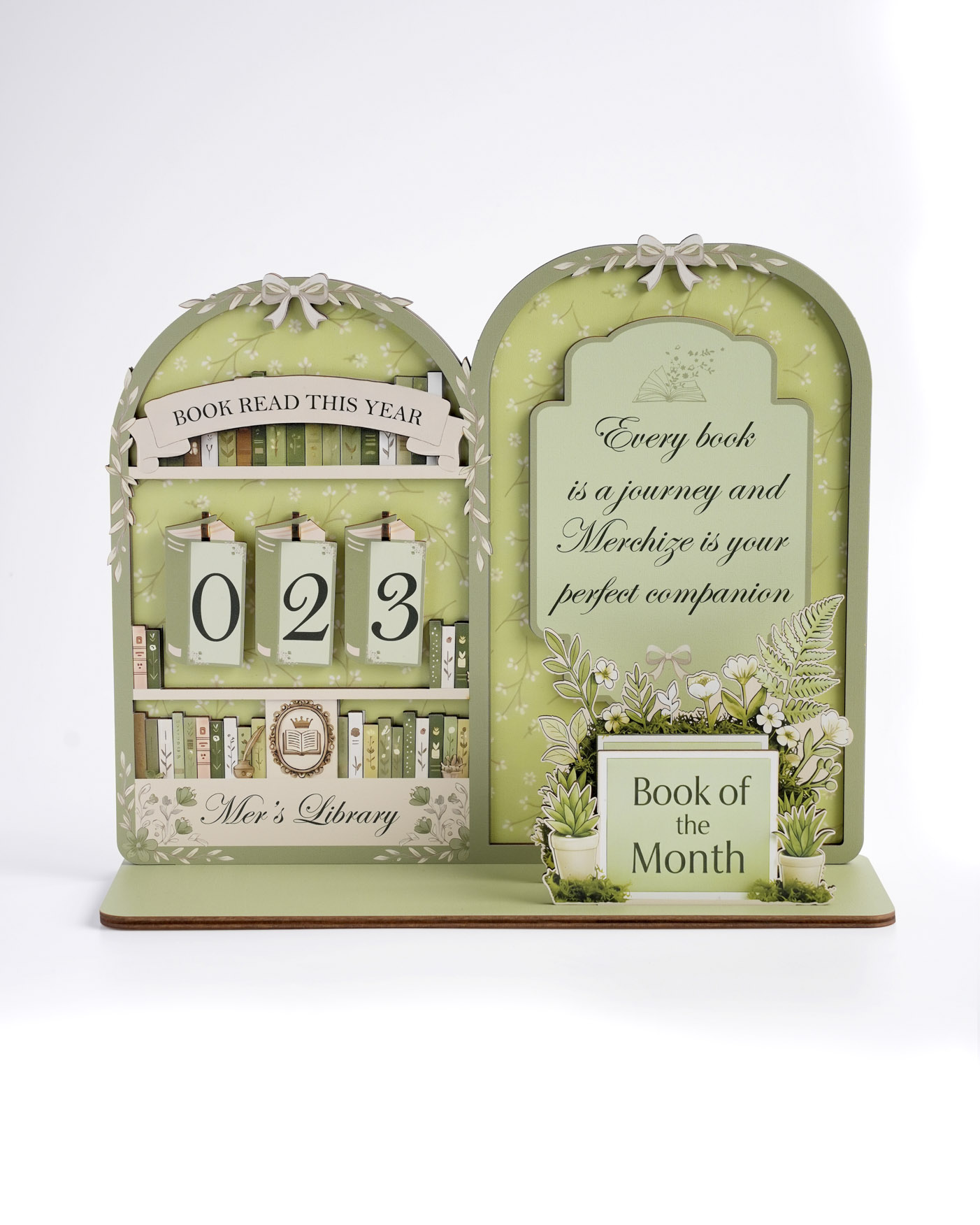 Custom Shape Wood Tracker Sign With Book Holder